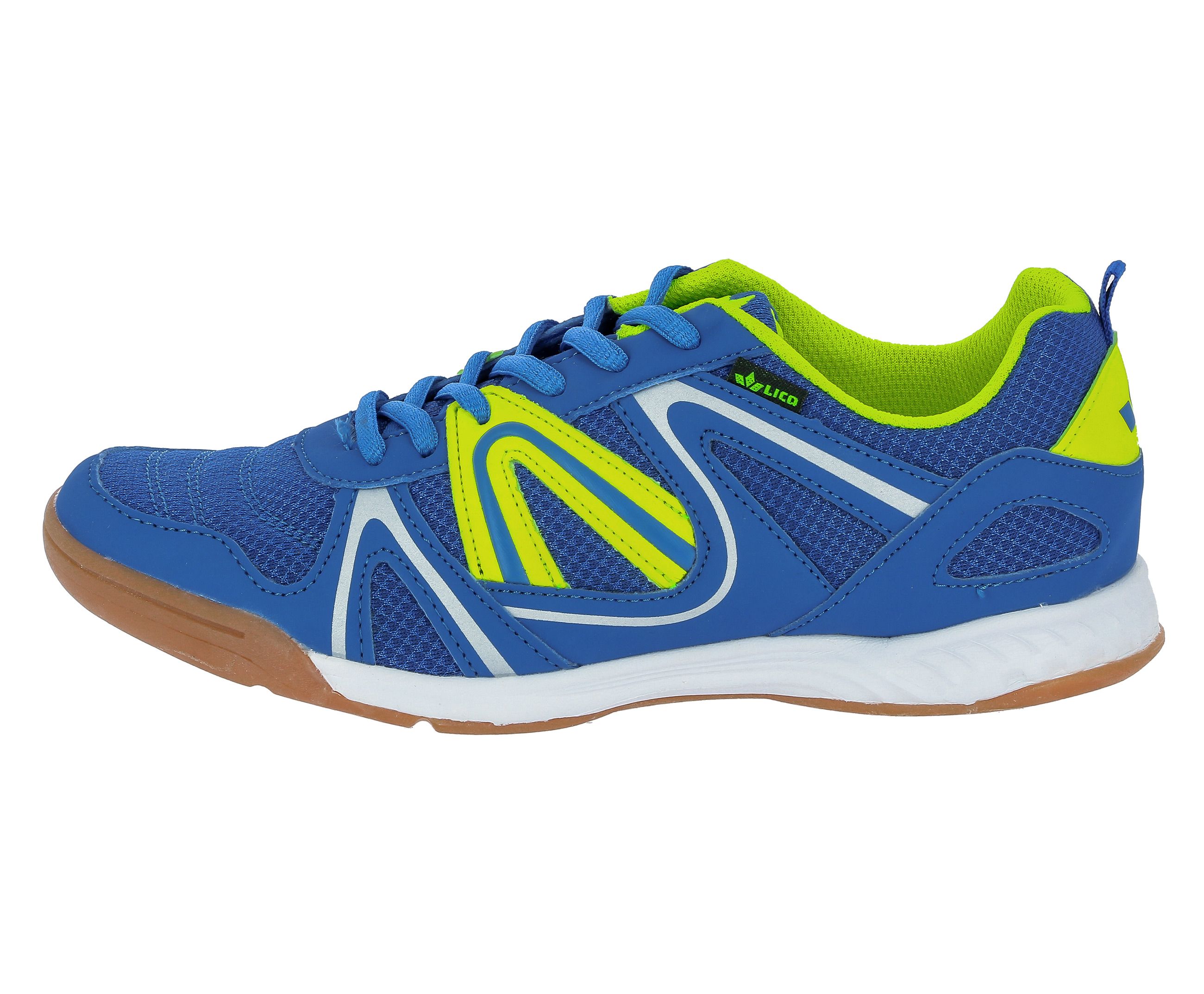 Hallenschuh LICO "Sportschuh Fit Indoor", Herren, Gr. 43, blau, Synthetik, Schuhe Hallenschuh