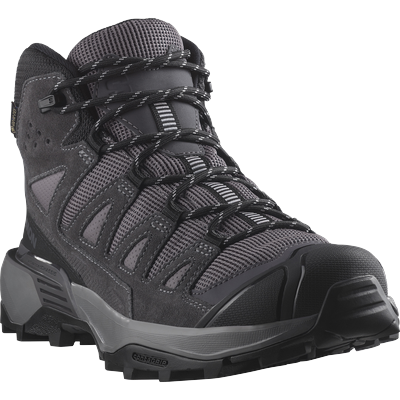 Wanderschuh SALOMON "X ULTRA 360 LEATHER MID GORE-TEX", Gr. 37, grau (shark), Nubukleder, Synthetik, sportlich, Schuhe, 