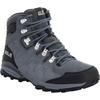 Wanderschuh JACK WOLFSKIN "REFUGIO TEXAPORE MID M", Gr. 40, grau (grau, schwarz), Leder, Textil, sportlich, Schuhe, Wasserdicht