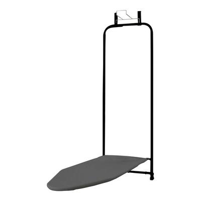 Household Essentials Over-the-Door Steel Mesh Ironing Board with Black Cover and Iron Holder HH144440-1