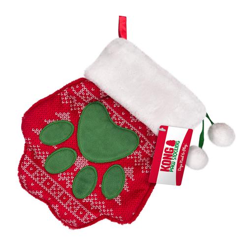 KONG Holiday Stocking Paw ca. 27x22x3cm für Katzen und Hunde