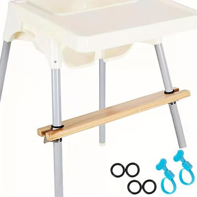 TEMU [adjustable Footrest] Adjustable High Chair Footrest With Non-slip Rubber Rings - , Sturdy Base For , Ideal For Use