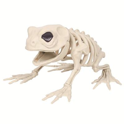 Spooky Skeleton Frog - Perfect For Halloween Decor Party Props, Durable Plastic, No Power Needed