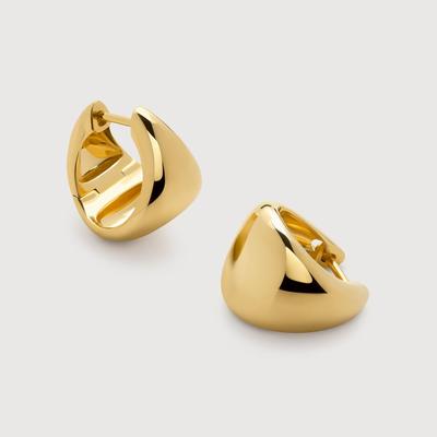 Gold Tapered Small Hoop Earrings