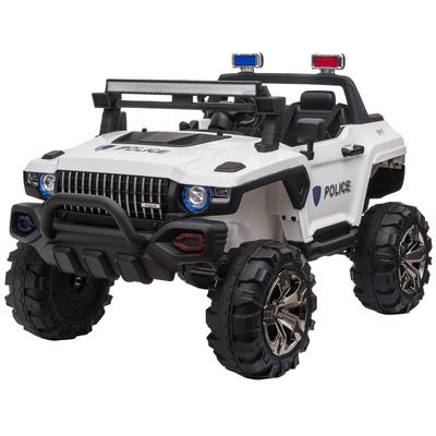 12V Police Car Ride-On Truck for Kids, 2-Seater Electric SUV with Remote Control, Siren, Music, and Suspension for Boys & Girls