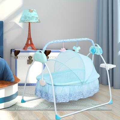 TEMU Usb Electric Cradle Infant Bed Crib Auto-swing Motions Baby Rocking