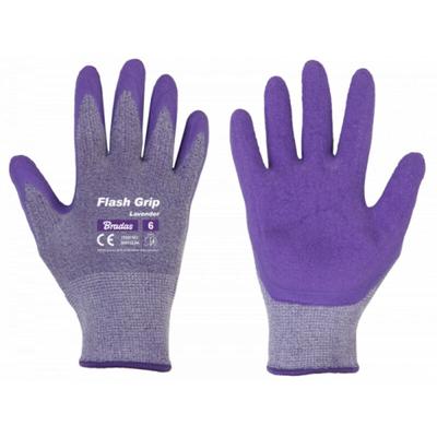 Bradas - Damen Arbeitshandschuhe mit Latexbeschichtung Lila Gr. 6 Image