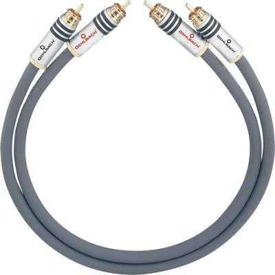 Cinch Audio Anschlusskabel [2x Cinch-Stecker - 2x Cinch-Stecker] 0.50 m Anthrazit vergoldete Steckko Image