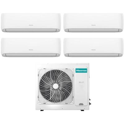 Hisense - quadri split inverter-klimaanlage serie hi-comfort 9+9+12+12 mit 4amw105u4raa r-32 wi-fi