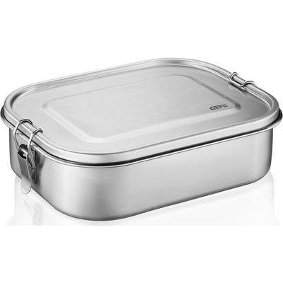 Frischhaltedose GEFU "ENDURE", silber (edelstahlfarben), B:16,5cm H:6cm L:22cm, Edelstahl, Silikon, Lebensmittelaufbewahrungsbehälter, 100 % auslaufsicher Image