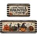 The Holiday Aisle® Halloween Kitchen Mat Set Of 2, Home Sweet Haunted Home Halloween Kitchen Rug, Halloween Floor Mat | 17" W | Wayfair