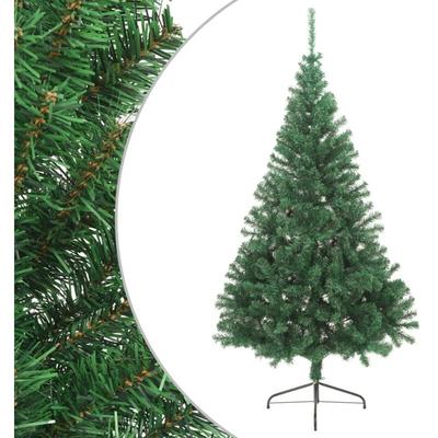 Künstlicher Halber Weihnachtsbaum,Kunstbaum mit Ständer Grün 210 cm pvc Vidaxl