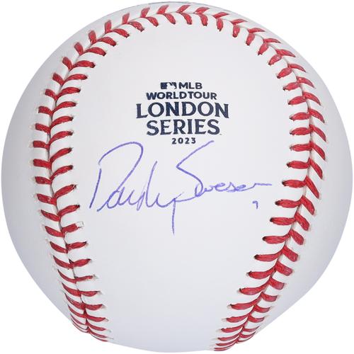 Dansby Swanson Chicago Cubs signierter Baseball mit Logo der London Series 2023