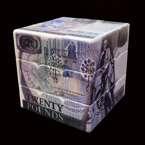 1 Stück Unendlicher Zauberwürfel - Fordern Sie Ihr Gehirn mit Speedcube heraus Ein-Dollar-Münze Muster Endloser Puzzle Spaß für Jugendliche und Erwachsene verbessert Problemlösungsfähigkeiten Image