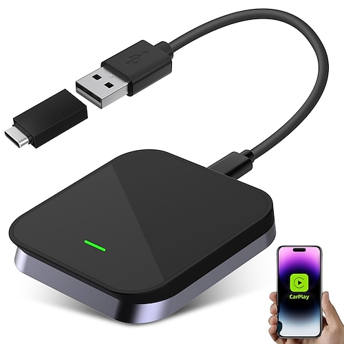 kabelloser Carplay-Adapter für das iPhone, Apple Carplay-Adapter, Umwandlung von kabelgebundenem in kabellosen Carplay-Dongle-Stecker spielen Sie WiFi Auto Fast Connect für Autos Image