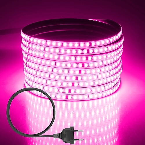 3M 5m 10m Flexible LED-Lichtleisten 1200 LEDs 2835 SMD 8mm 1 Set Lichterketten Zubehör 1 Set Kühles Weiß Rot Blau LED Neonlichte Innen Party Draussen 220-240 V Image