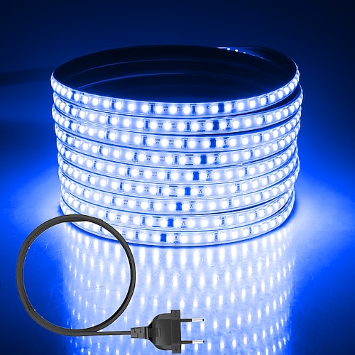 3M 5m 10m Flexible LED-Lichtleisten 1200 LEDs 2835 SMD 8mm 1 Set Lichterketten Zubehör 1 Set Kühles Weiß Rot Blau LED Neonlichte Innen Party Draussen 220-240 V Image