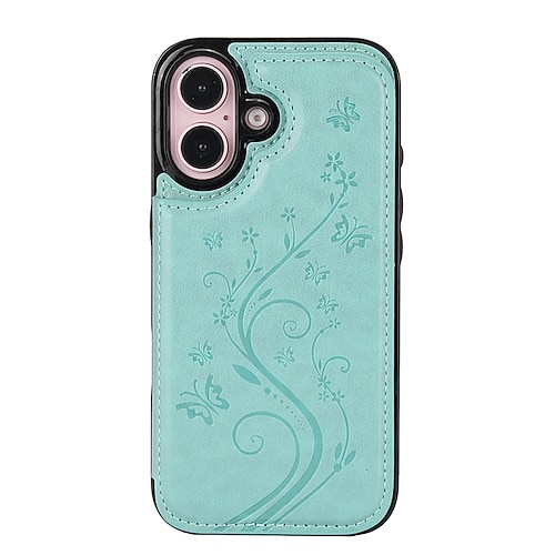 Handy Hülle Handyhüllen Für iPhone 17 Pro Max 17 Air 16 15 14 Pro Max Plus 13 12 11 Pro Max Mini Rückseite Mit Ständer Kartenfach Stoßfest Retro TPU PU-Leder Image