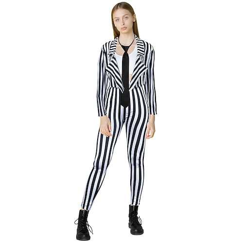 Zombie Lydia Deetz Karneval Cosplay Kostüm Beetlejuice Horror Erwachsene Damen Karneval Party Einfaches Karnevalskostüm Verkleiden Image