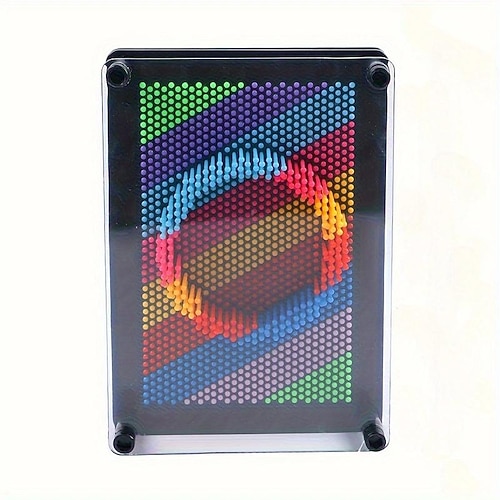 Regenbogen-3D-Pin-Art-Board-Spielzeug – sensorische Handabdruck-Skulptur für Kinder und Erwachsene – Dekompressions- und Kreativitäts-Kunst-Sensorik-Spielzeug – perfekt für Partys, Geburtstage und Image