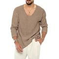 Per uomo Felpa Pullover Maglione A coste Maglia Lavorato a maglia A V Per uscire Fine settimana Abbigliamento Inverno Autunno Nero Rosa M L XL