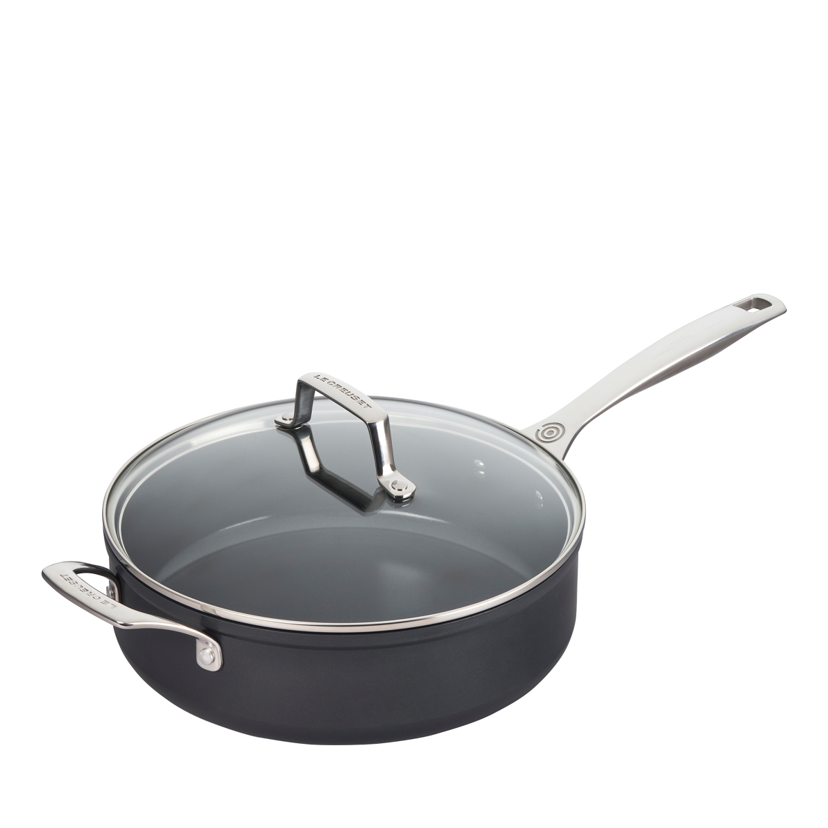Le Creuset Essential Nonstick Ceramic Stir Fry Pan with Glass Lid, 4.9 Qt.