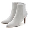 High-Heel-Stiefelette LASCANA, Damen, Gr. 40, grau (hellgrau), Obermaterial: 100% Textilmaterial. Futter: 100% Textilmaterial. Decksohle: 100% Lederimitat. Laufsohle: 100% Synthetik, unifarben, feminin, Schuhe, in spitzer Form & Pfennigabsatz,...