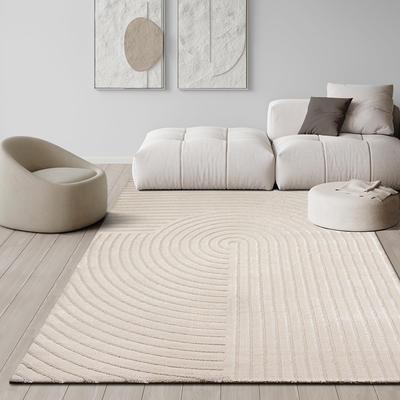 Teppich THE CARPET "Knight", beige, B:240cm H:12mm L:340cm, Polyester, Teppiche, moderner Wohnzimmer Teppich elegant glänzender Flor Image