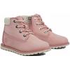 Schnürboots TIMBERLAND "POKEY PINE MID LACE UP WITH ZIP BOOT", Damen, Gr. 27, rosa, Leder, Synthetik, sportlich, Schuhe, Winterstiefel, Schnürstiefel, Winterschuhe