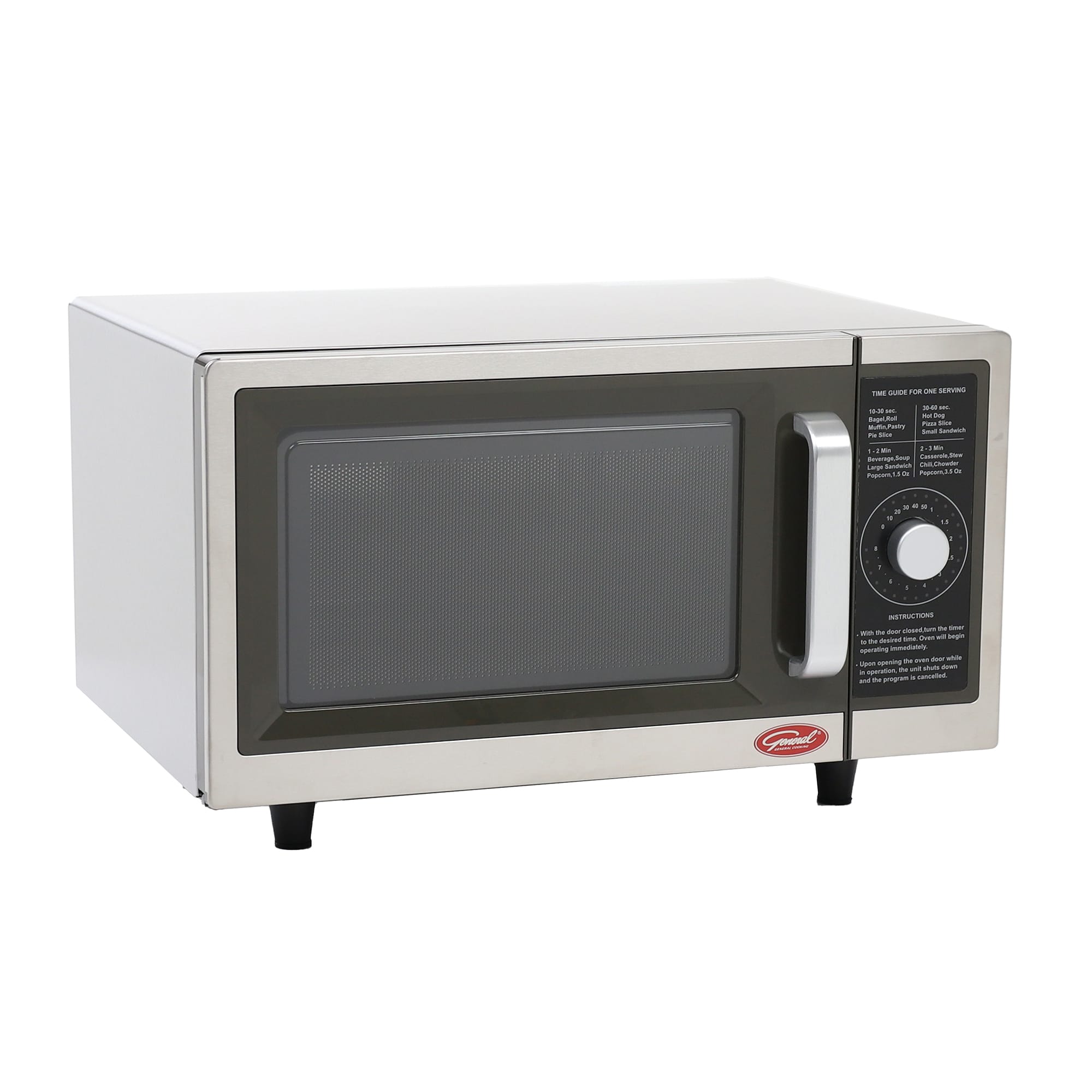 General GEW1000D 1000w Commercial Microwave w/ Dial Control - 120v, Dial Controller, Stainless Steel