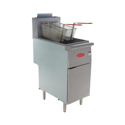 General GFF4-50LP Commercial Gas Fryer - (1) 50 lb. Vat, Floor Model, LP Gas, Stainless Steel, Gas Type: LP