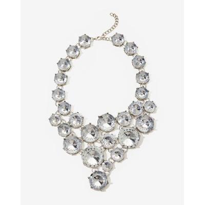 Boston Proper - Silver Metallic - Gem Statement Necklace