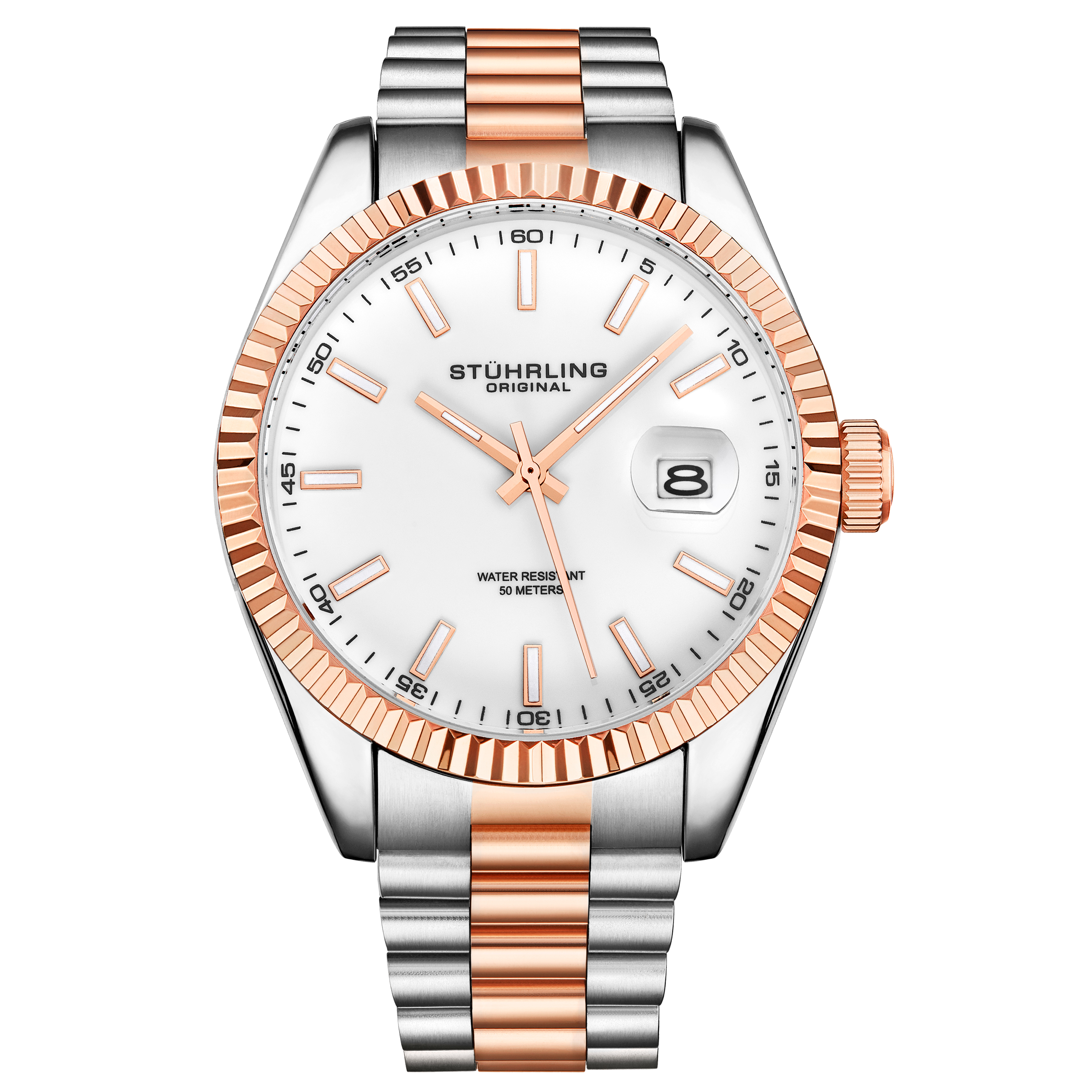 Stührling Mens Lineage 3935 Quartz 42mm Classic - Silver - One Size | Stührling Sale | Discount Designer Brands