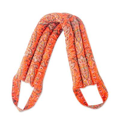 Warming Relief,'Colorful Cotton and Flaxseed Neck Warmer from India'