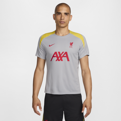 Liverpool F.C. Strike Third Men's Nike Dri-FIT Football Knit Short-Sleeve Top - Grey - Polyester