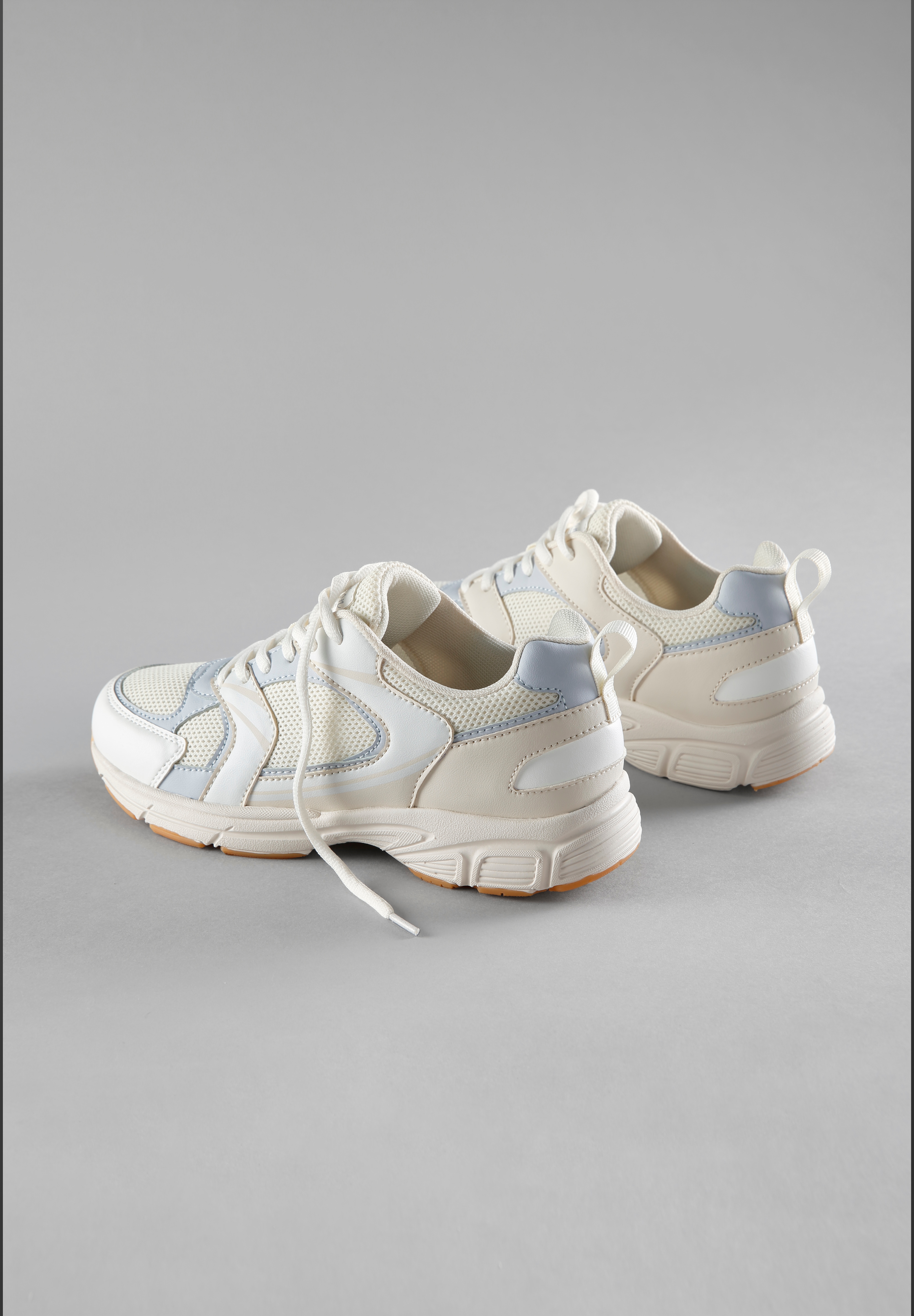 Sneaker ANISTON SHOES, Damen, Gr. 38, blau (beige, hellblau), Lederimitat, Textil, Schuhe Modernsneaker Sneaker low Ugly Shoes, Freizeitschuh, Halbschuh, Schnürschuh - NEUE KOLLEKTION