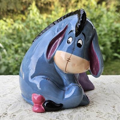 Disney Bath, Skin & Hair | Eeyore Toothbrush Holder By Disney Cute Ceramic Winnie The Pooh Character | Color: Black/Gray | Size: Osb