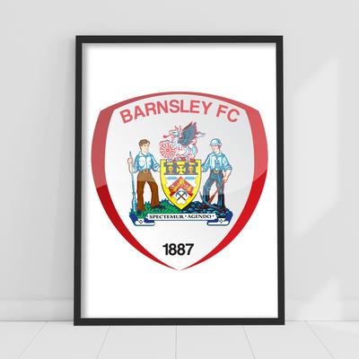 Wappendruck von Barnsley – gerahmt A3 Image