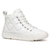 Sneaker GEOX "J LAQUINNY GIRL B", Kinder, Gr. 28, weiß, Lederimitat, Schuhe, High Top Sneaker, Schnürboots, Freizeitschuh mit Reißverschluss