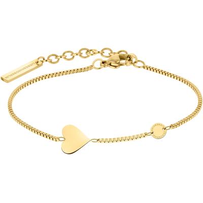 Armband LIEBESKIND BERLIN "Schmuck Geschenk Edelstahl Armkette Herz, LJ-0509-B-20, LJ-0510-B-20", gold (gelbgoldfarben), Armbänder, Damen, Edelstahl Image