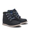 Schnürboots TIMBERLAND "POKEY PINE MID LACE UP WITH ZIP BOOT", Damen, Gr. 24, blau (navy), Leder, sportlich, Schuhe, Winterstiefel, Schnürstiefel, Winterschuhe