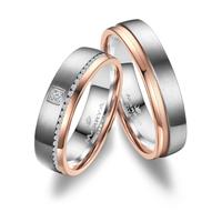 Trauring MARRYA Titan Ringe Trauringe Eheringe Partnerringe Gr. 54, rosa (herren ring, silber, rosé), Fingerringe, Damen, 54, Titan