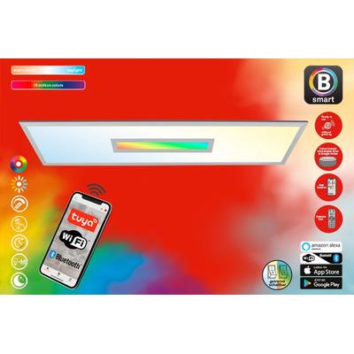 BRILONER LEUCHTEN Smarte LED-Leuchte "CENTRO S", silber (silber, weiß), Lampen, LED Panels