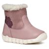 Winterboots GEOX "B IUPIDOO GIRL B", Kinder, Gr. 24, rosa, Synthetik, Glitzer, casual, Schuhe, Klettstiefel, Babystiefel Winterstiefel mit Warmfutter