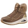 Keilsneaker SKECHERS "UNO RUGGED", Damen, Gr. 38, bunt (braun, goldfarben), Lederimitat, metallic, sportlich, Schuhe, Sneaker, Keilsneaker, Winterboots mit hochwertiger Dämpfung