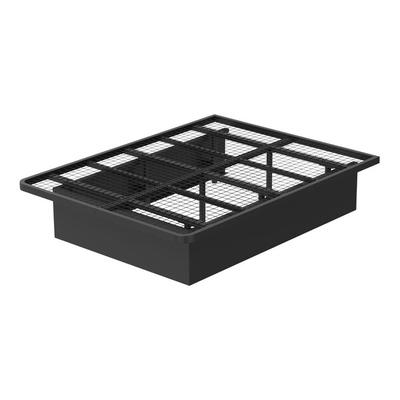 Rize Home Apex Pro 61 1/2" x 81 13/16" x 16" Queen Black Steel Platform Bed Base with Panels