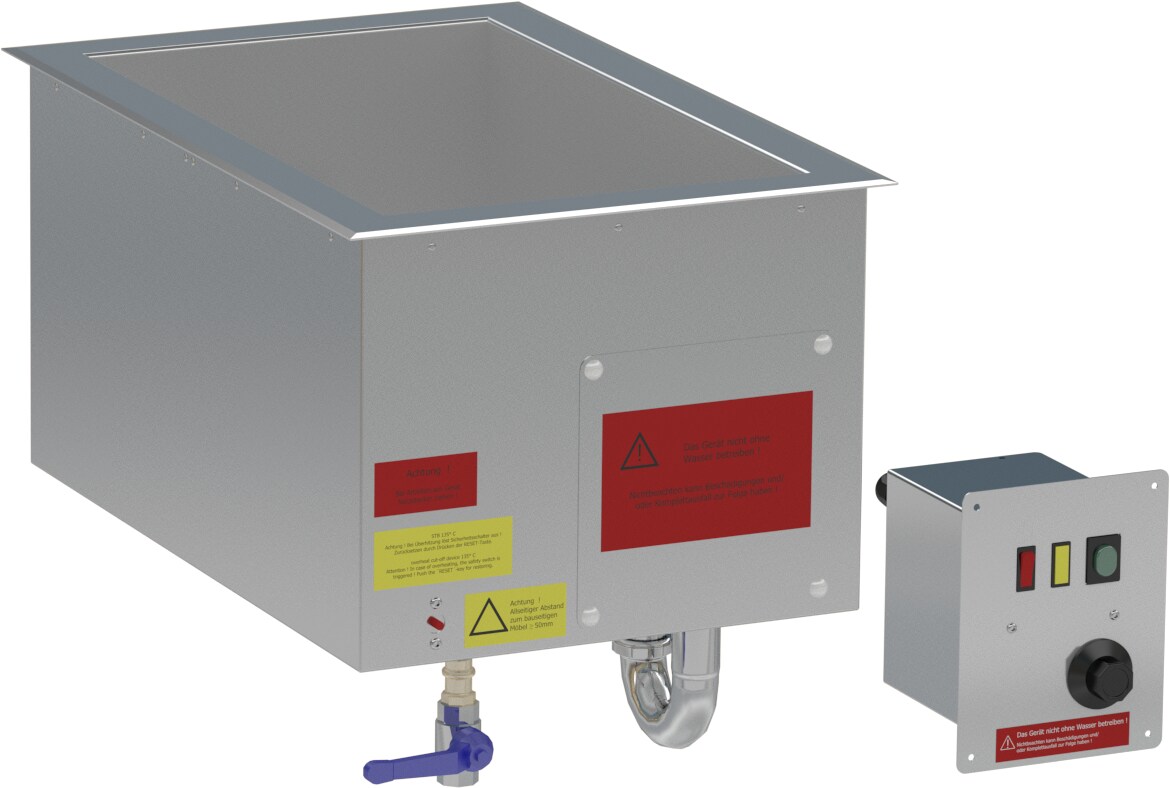 HAGOLA Bain Marie "Barcelona", 1xGN1/1 400x302x600mm (BxHxT) auto. Wasserstandsregler, Überlaufstufe Image