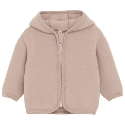 Huttelihut - Baby's Jacket Bear Ears Wool Fleece - Merinojacke Gr 56 beige Image