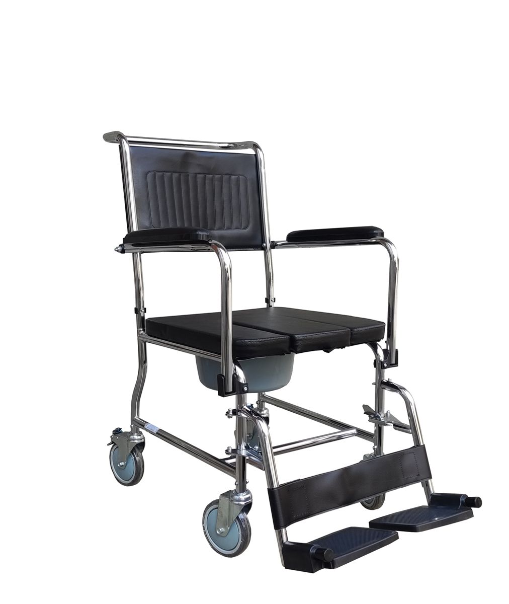 Ausilium Sedia Comoda Wc Imbottita con Rotelle 1 St