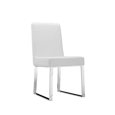 Set of 2, 25-Inch Armless Dining Chair with Steel Base Frame - 25L x 20W x 36H, in inches